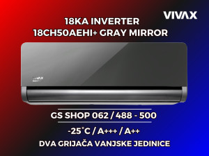 Klima VIVAX 18KA INVERTER -25 A+++ 18CH50AEHI+ GRAY MIRROR — fotografija 1
