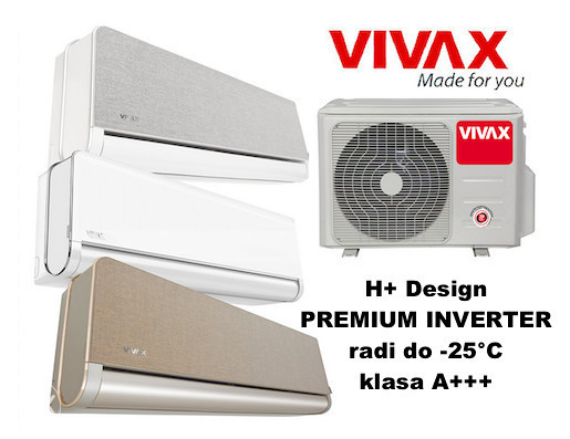 VIVAX 12 -25 klima uređaj ACP-12CH35AEHI R32 A+++ vanjski grijac — fotografija 1