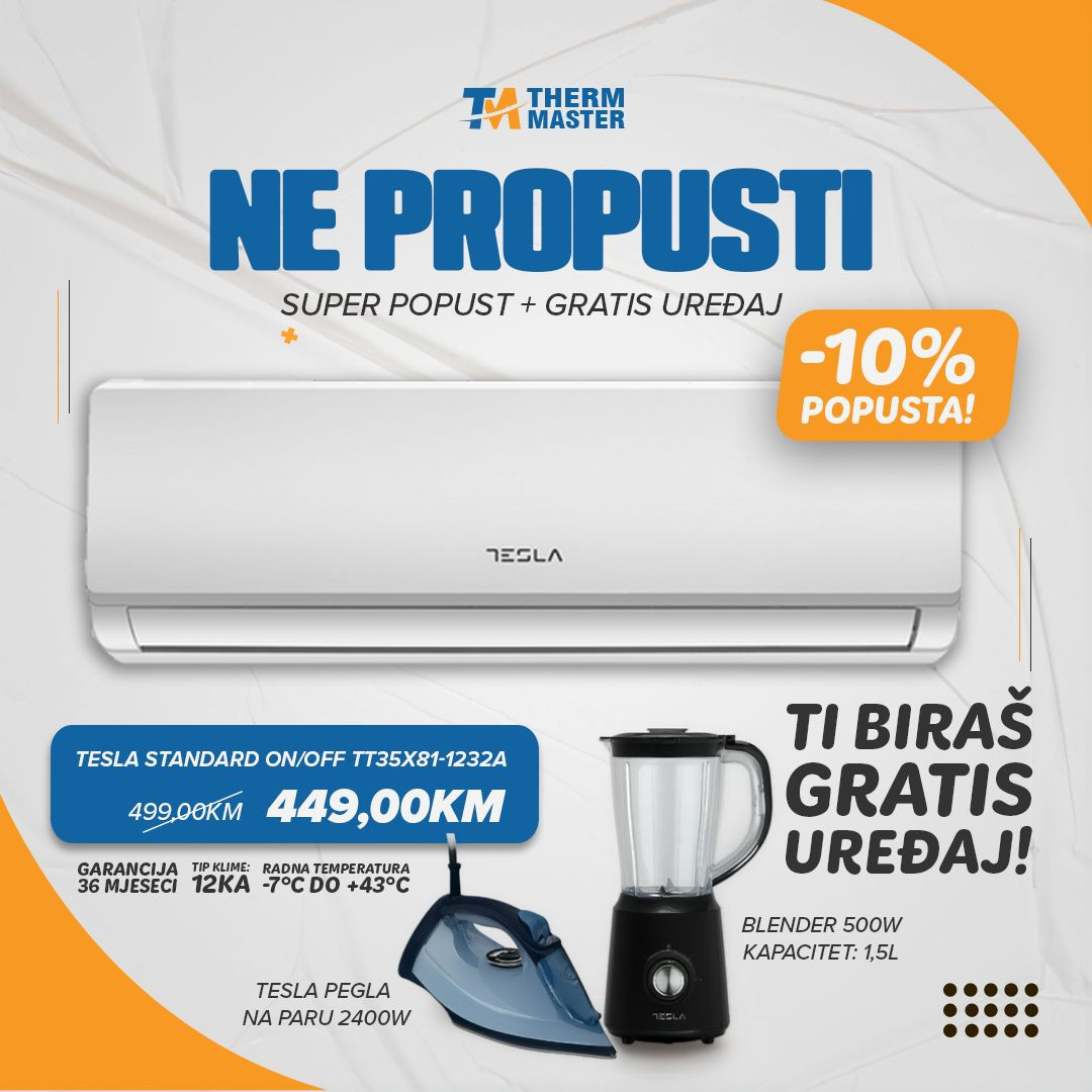 Klima Tesla Standard 12 TT35X81-1232A — fotografija 1