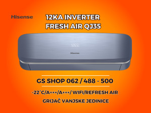 Klima Hisense 12-KA Fresh Air Blue QJ35 -22 A+++ — fotografija 1