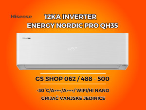 Klima Hisense 12-KA Energy Nordic Pro QH35 -30 A+++ — fotografija 1