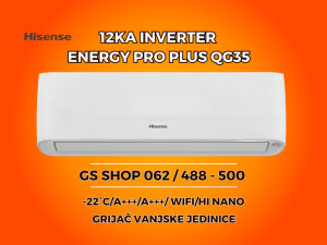 Klima Hisense 12-KA Energy Pro Plus QG35 -22 A+++ — fotografija 1