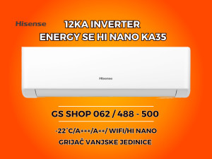 Klima Hisense 12-KA Energy SE KA35 -22 GRIJAČ VANJSKE — fotografija 1