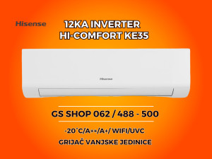 Klima Hisense 12-KA Hi Comfort KE35 -20 GRIJAČ VANJSKE — fotografija 1
