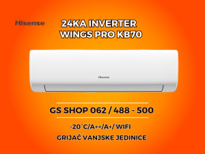 Klima Hisense 24-KA Wings Pro KB70 -20 GRIJAČ VANJSKE — fotografija 1