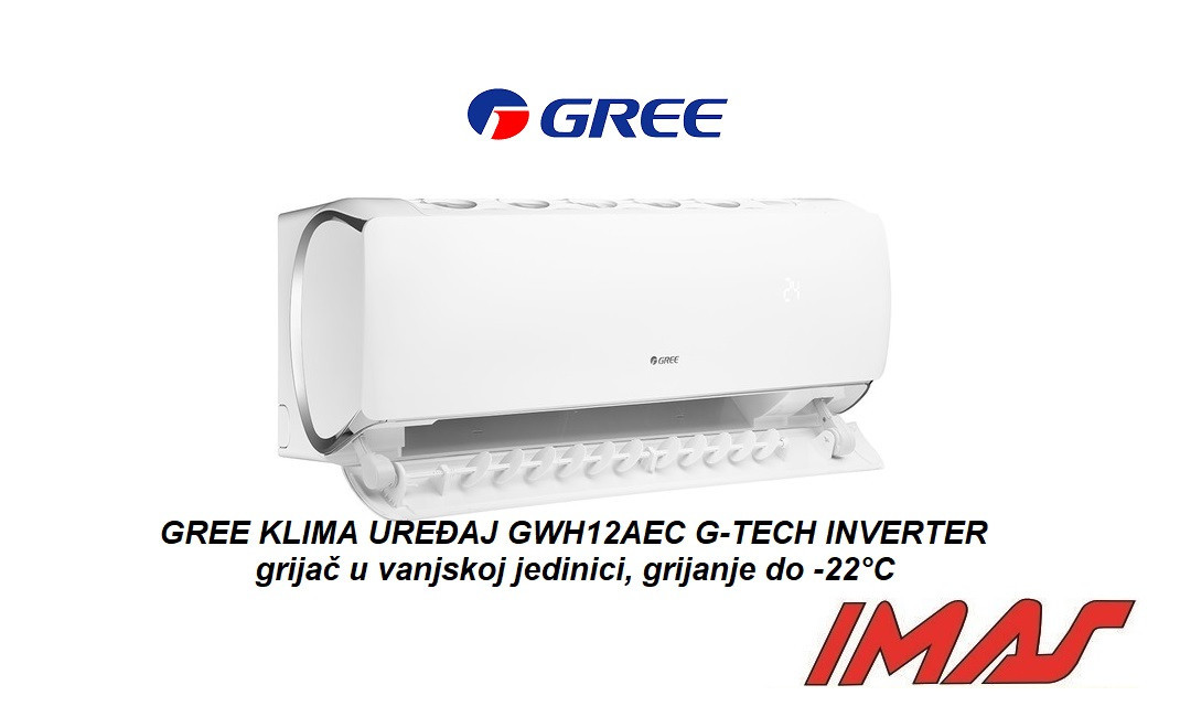 GREE INVERTER G TECH 3,5KW  -22C R32 WI-FI  5 GODINA GARANCIJA — fotografija 1