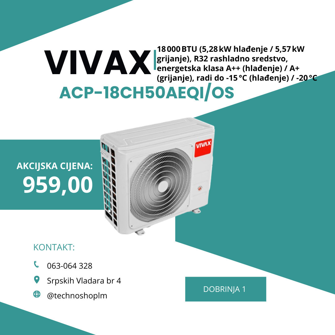 Vivax ACP 18CH50AEQIO  Klima Uređaj Akcijska Cijena — fotografija 1