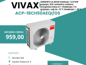 Vivax ACP 18CH50AEQIO  Klima Uređaj Akcijska Cijena