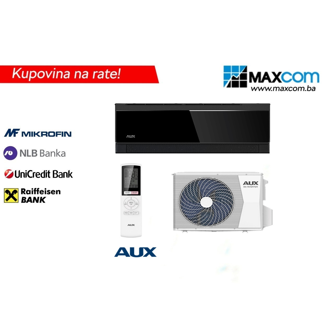 AUX KLMA 12K POLAR PRO BLACK ASW-H12C5A4/CBR3DI-D0 — fotografija 1