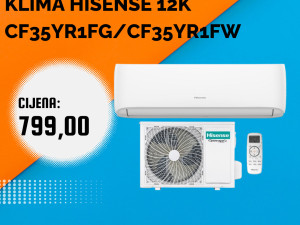 Hisense Klima 12K CF35YR1FG/CF35YR1FW Inverter