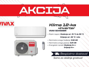 Klima uređaj Vivax | Inverter 12-ka | Dostava