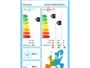 Electrolux EACS/I-18HEF/N8 EEC Klima uređaj 18000Btu WiFi R32 — fotografija 1