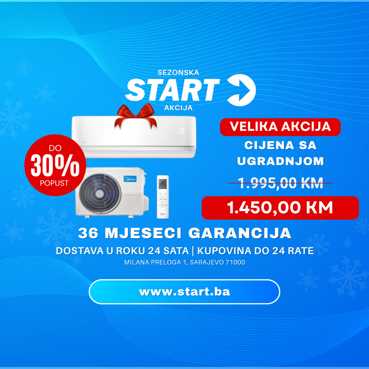Klima MIDEA ALL EASY PRO 12 + UGRADNJA — fotografija 1