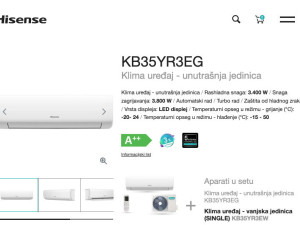 Hisense 12 WiFi A++ INVERTER -20 KB35 Wings PRO 12ka