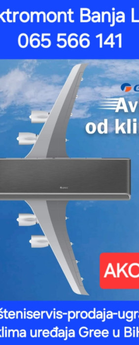 AKCIJA klima Gree 12 Airy NOVI MODEL Elektromont B.Luka — fotografija 1