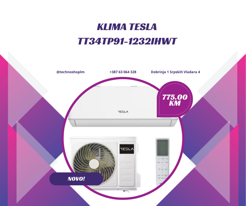 Tesla TT34TP911232IHWT Inverter Split Klima — fotografija 1