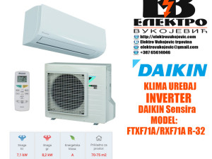 Klima uređaj inverter Daikin Sensira 7,1kW/8,2kW — fotografija 1