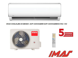 VIVAX COOL KLIMA M DESIGN 3,5KW ACP-12CH35AEMI R32 -15C — fotografija 1