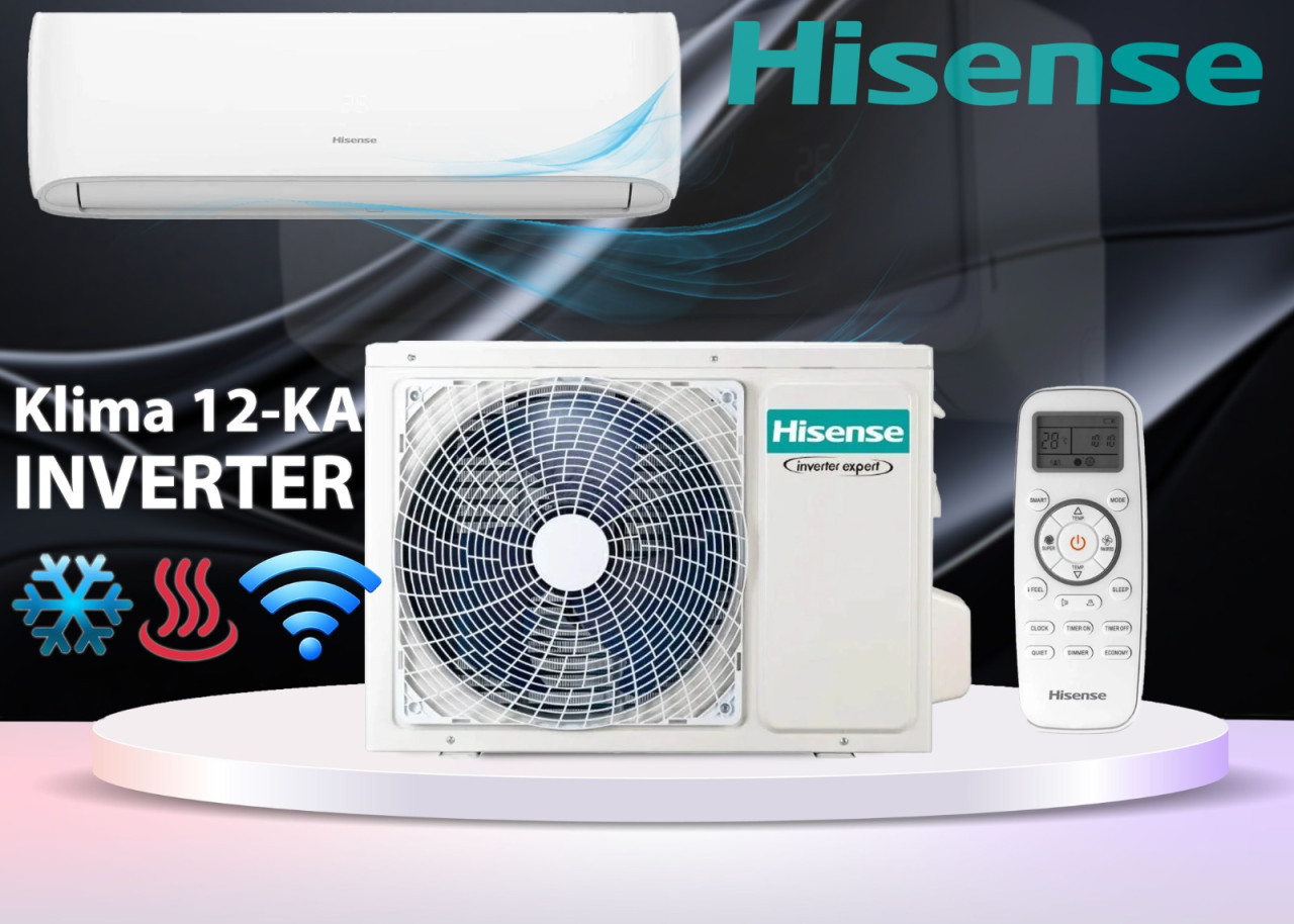 KLIMA UREDJAJ HISENSE 12-KA INVERTER SA WIFI — fotografija 1