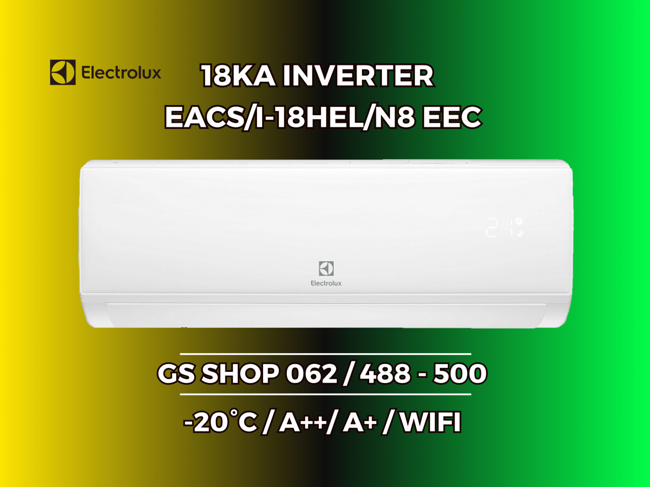 ELECTROLUX klima 18KA INVERTER -20 / WiFi / A++ / A+ — fotografija 1