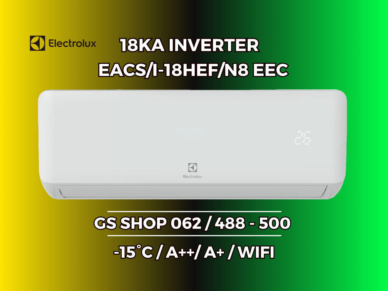ELECTROLUX klima 18KA INVERTER -15 / WiFi / A++ / A+ — fotografija 1
