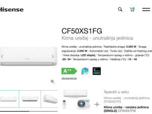 Hisense 18-ka INVERTER -20 WiFi Expert Smart 18 CF50