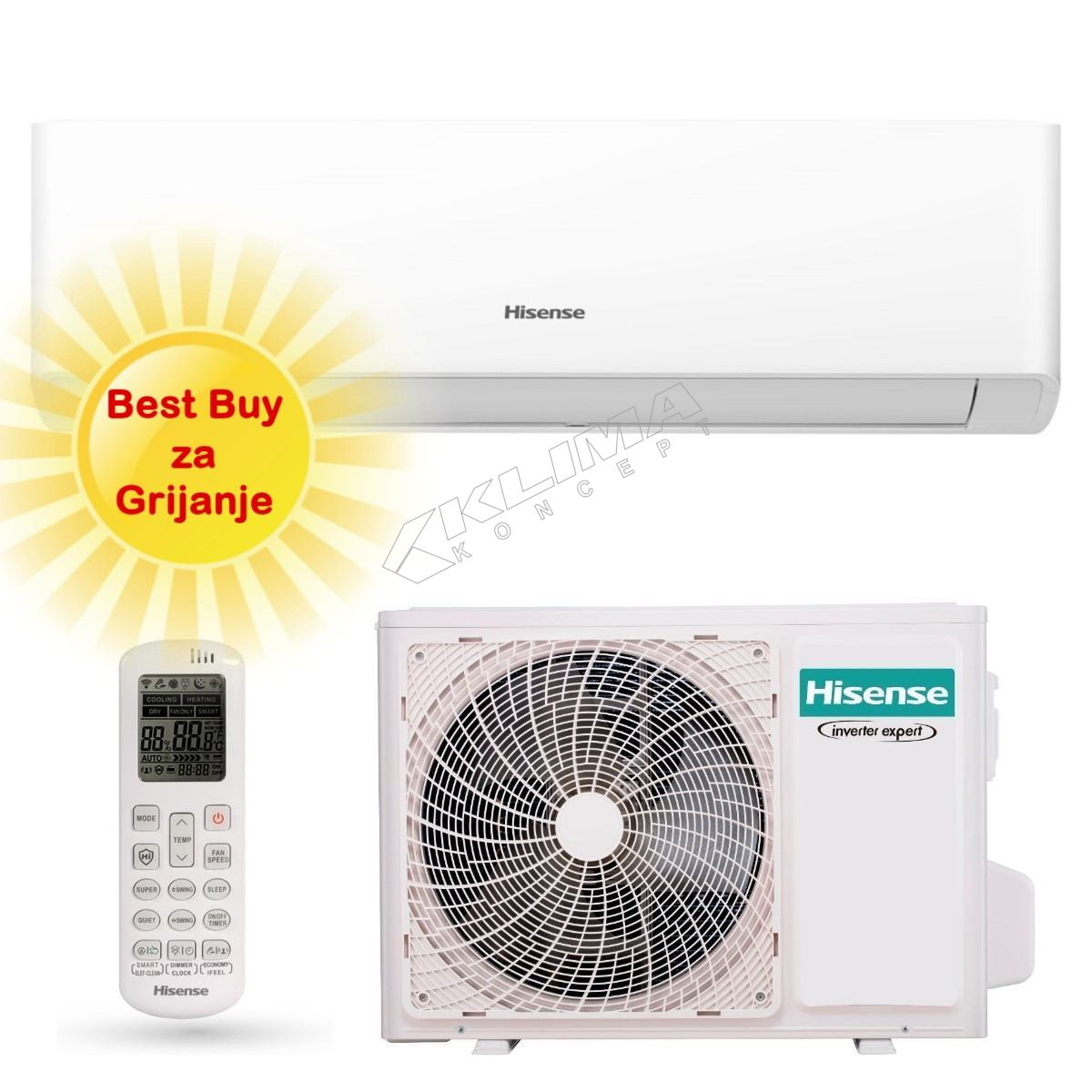 Hisense klima Energy Expert 18K  KF50BS0EG -22 grijanje — fotografija 1
