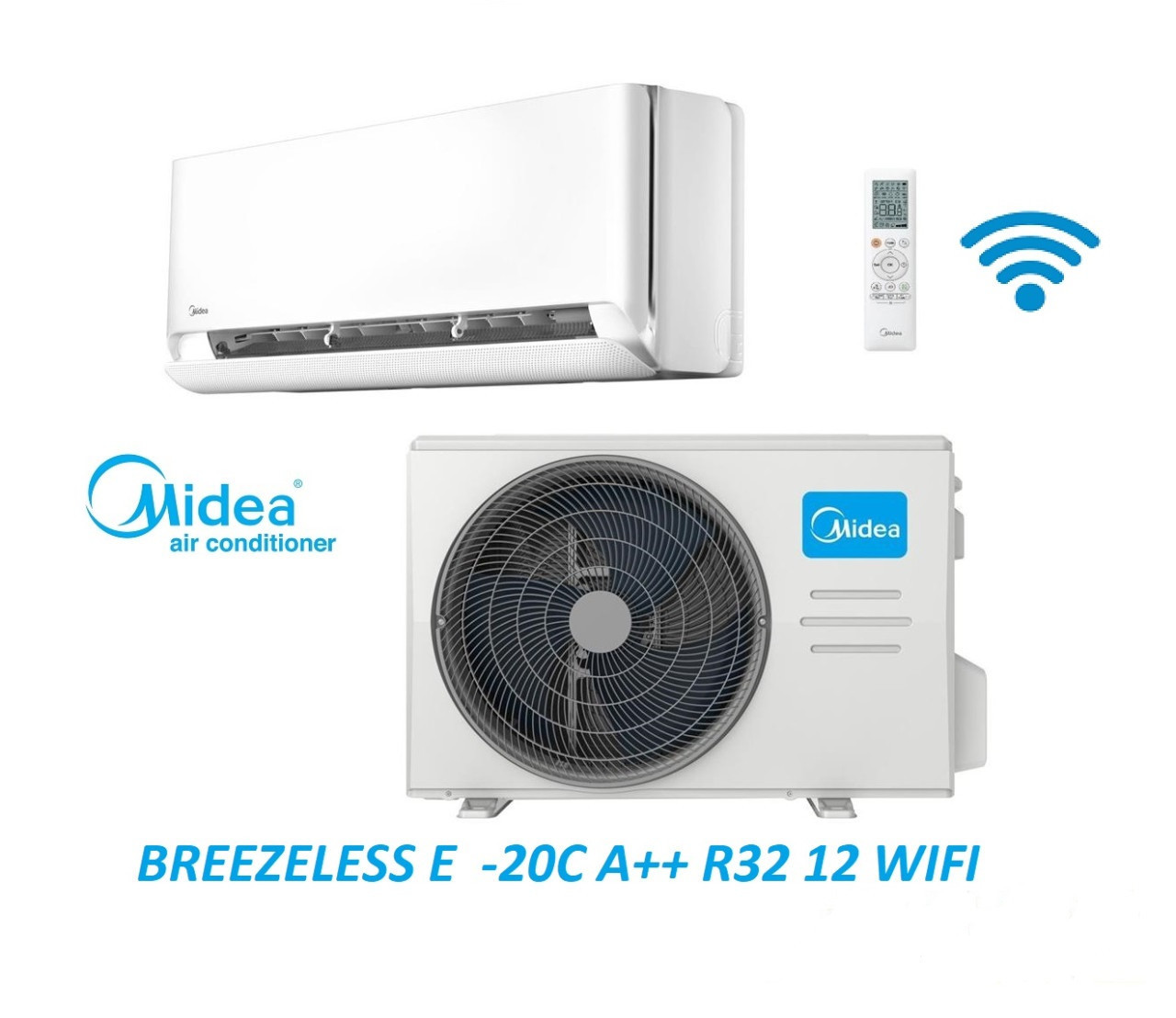 KLIMA INVERTER BREEZELESS E -20C A++ MIDEA 3,5KW WI-FI — fotografija 1