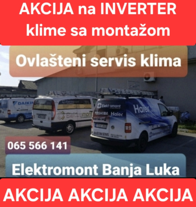 AKCIJA klima INVERTER Hisense 12 sa montažom 899 KM Banja Luka — fotografija 1