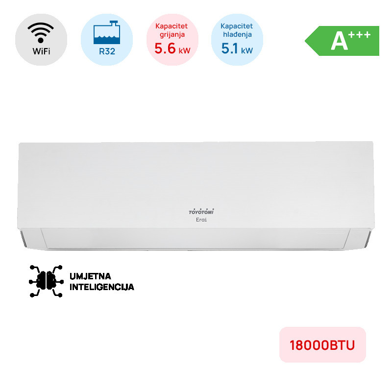 Klima TOYOTOMI 18-ka Erai 356W A+++ do -25 HEPA 3+ — fotografija 1