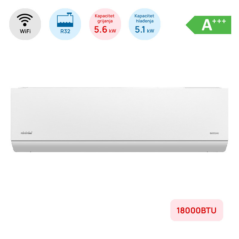 Multi split TOYOTOMI unutarnja zidna jedinica Gosai 5.1kW — fotografija 1