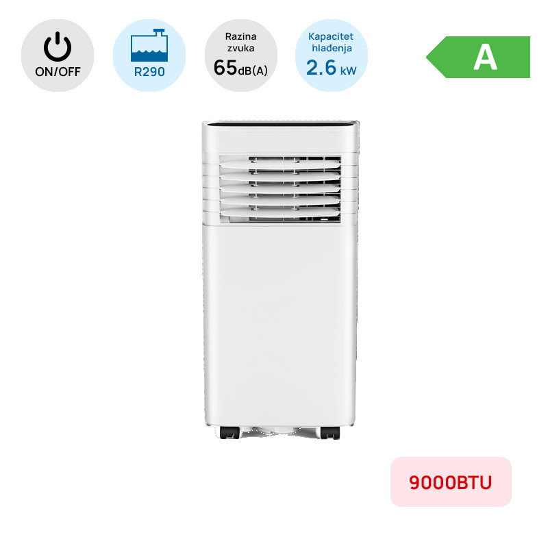 Mobilna klima Chigo 9-ka 2.6kW + odvlaživač R290 — fotografija 1