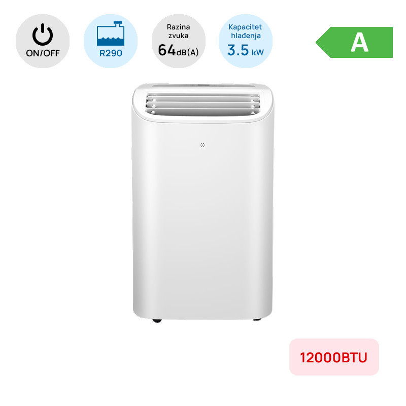 Mobilna klima Chigo 12-ka 3.5kW + odvlaživač R290 — fotografija 1
