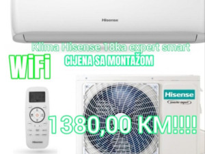 Hisense 18 inverter expert smart WiFi -20 sa montažom ugradnjom