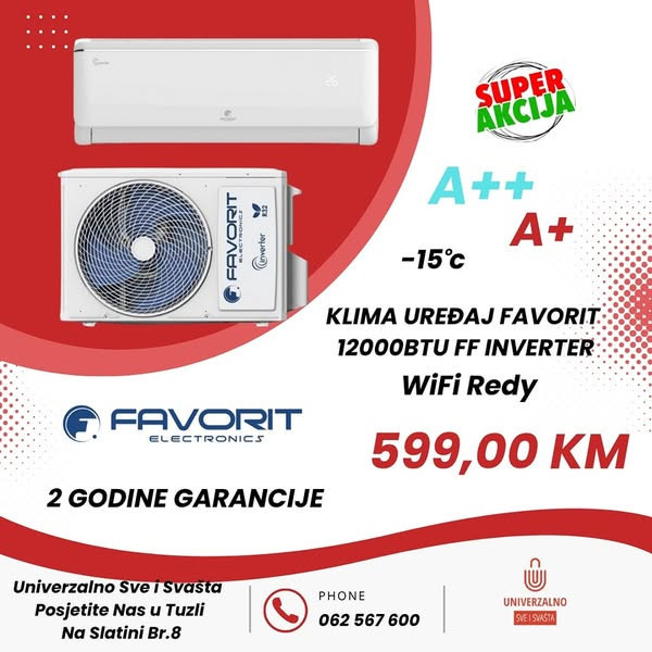 KLIMA FAVORIT INVERTER 12Ka -15 — fotografija 1