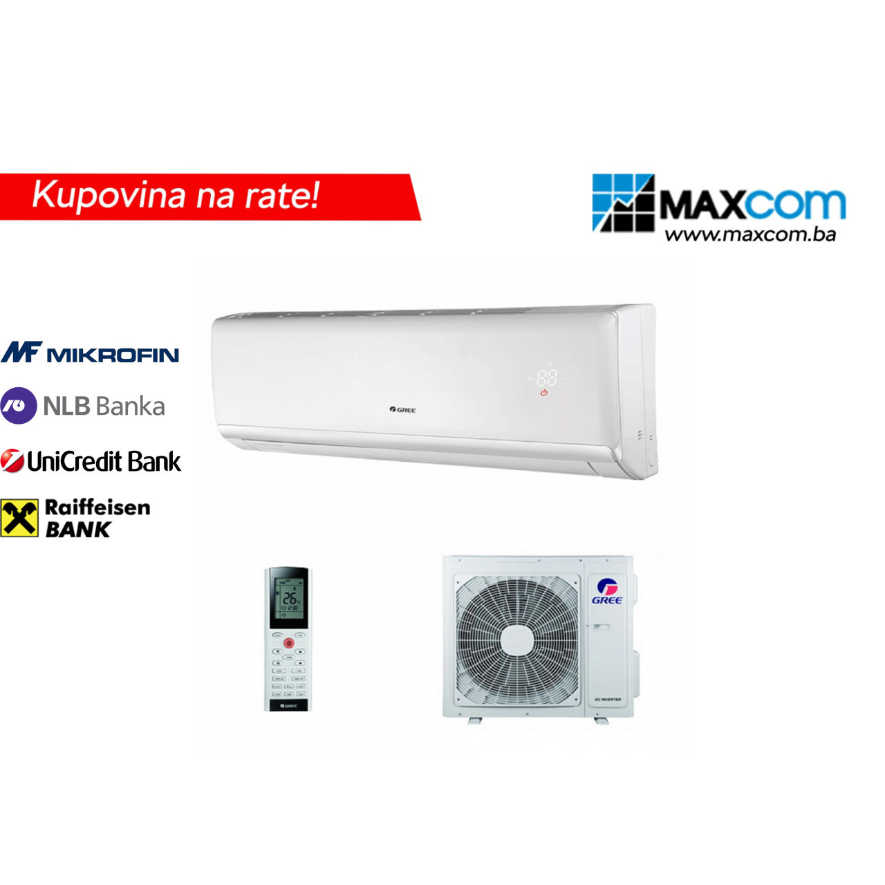 GREE klima uređaj Cosmo Regular do -25 12-ka + UGRADNJA — fotografija 1