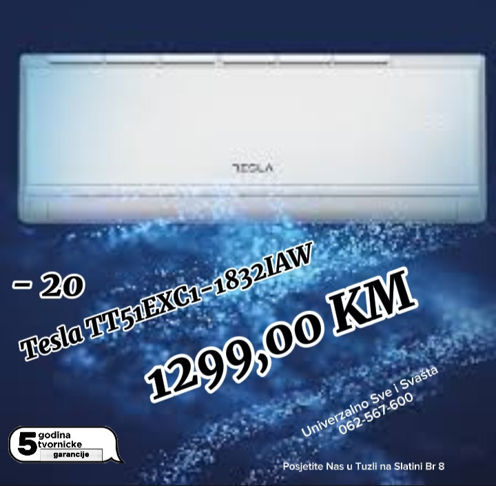 KLIMA INVERTER TESLA TT51EXC1-1832IAW — fotografija 1