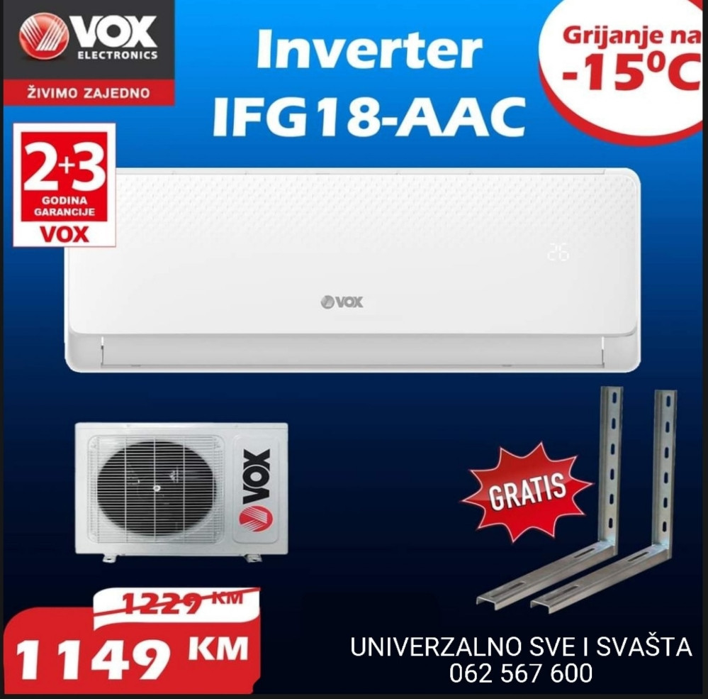 KLIMA VOX IFG INVENTER 18-AAC GRATIS NOSAC — fotografija 1