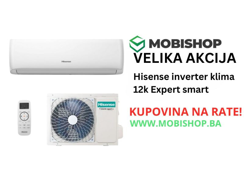 Hisense inverter klima 12-ka , Hlađenje i Grijanje, A++,wifi — fotografija 1