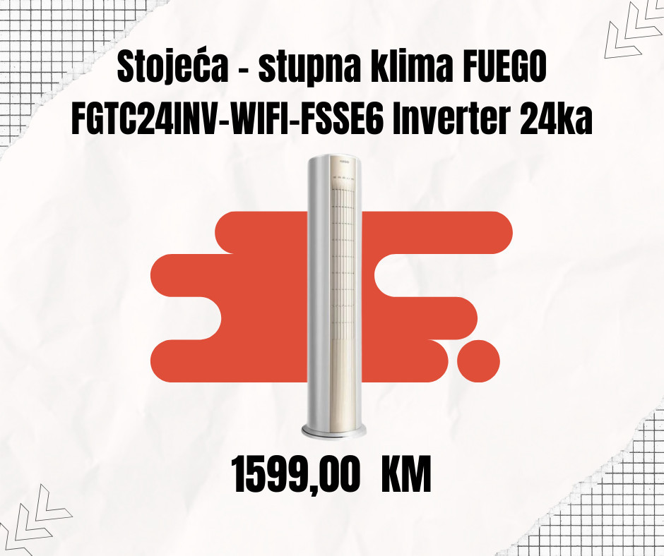 FUEGO FGTC24INV WIFI FSSE6 Stojeća Inverter Klima 24ka — fotografija 1