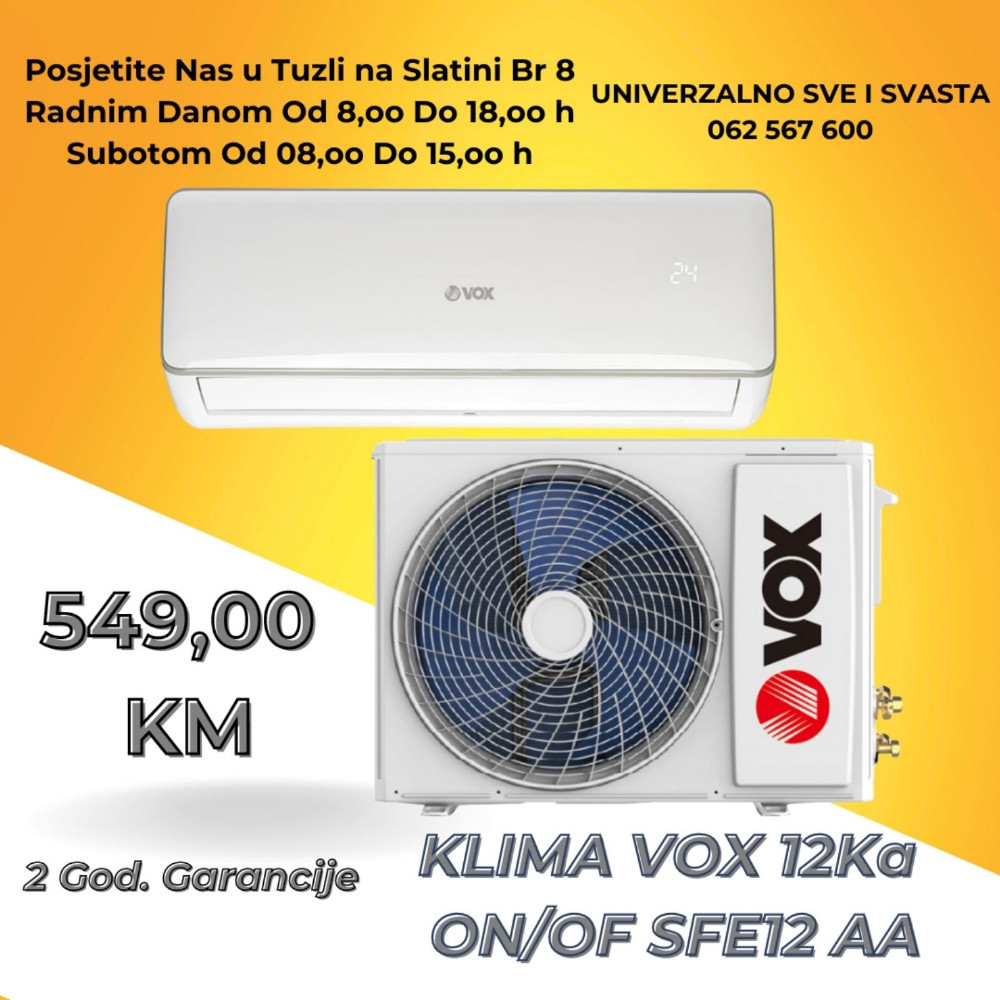 VOX KLIMA ON/OF 12Ka SFE12-AA — fotografija 1