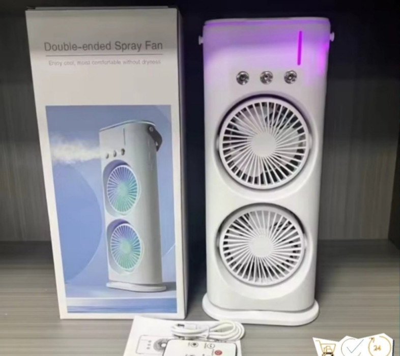 Mini Klima Dupli Ventilator Prijenosna Prenosivi Pokretna Klima — fotografija 1