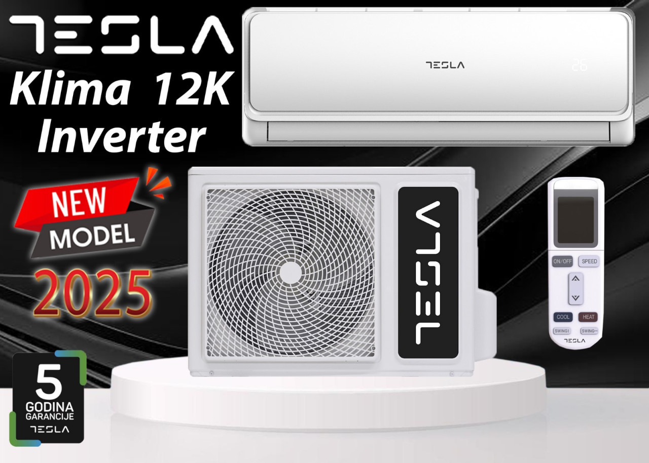KLIMA UREDJAJ TESLA 12-KA INVERTER, 5 GODINA GARANCIJA — fotografija 1