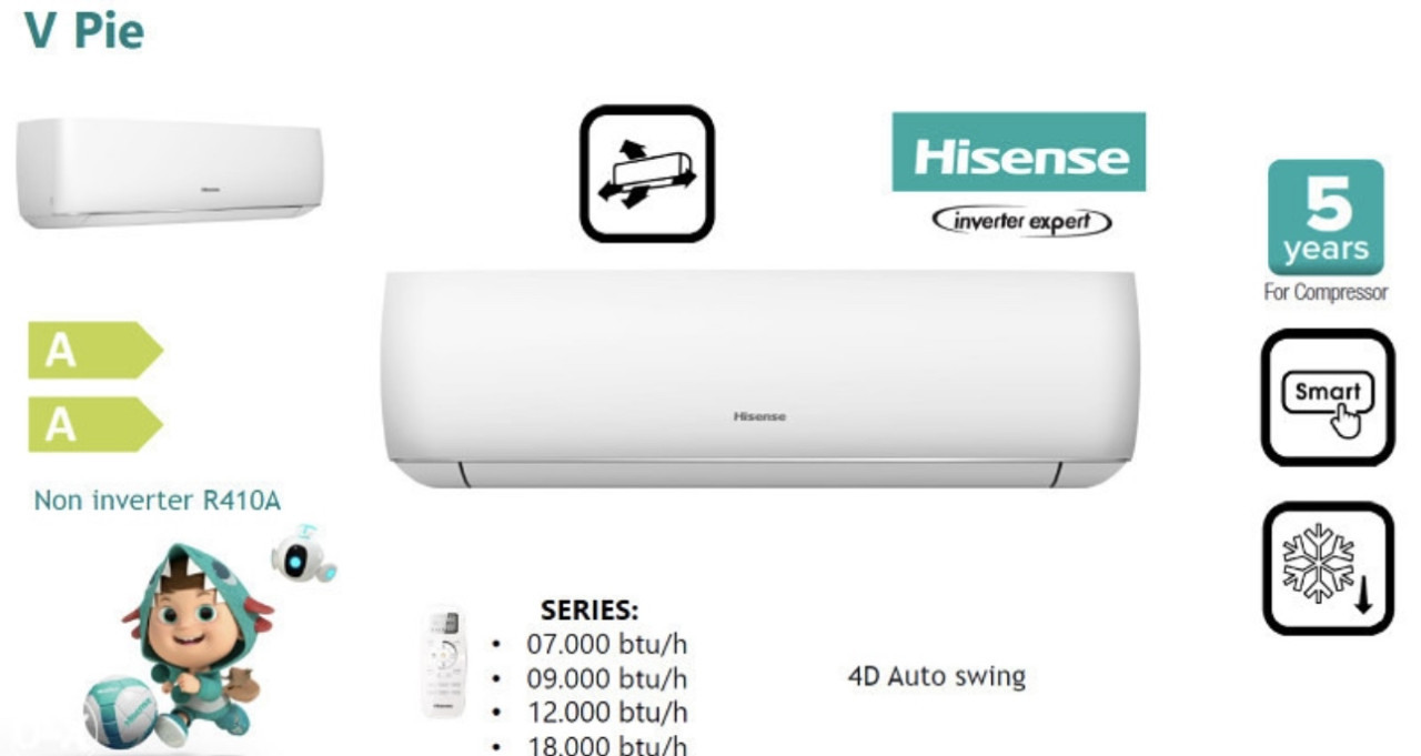 Hisense 18-ka INVERTER -20 WiFi Expert Smart klima 12 — fotografija 1
