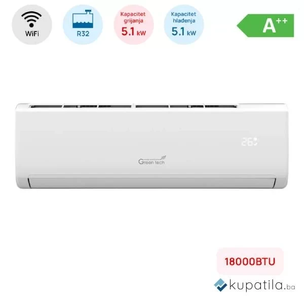 Klima Green Tech 18000BTU s grijacem WIFI — fotografija 1