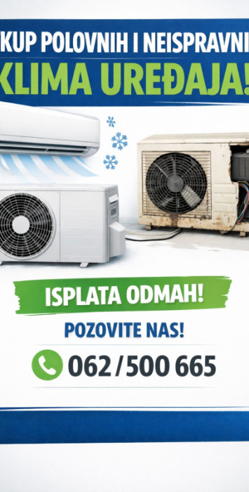 OTKUPLJUJEMO OTKUP KLIMA UREĐAJA (NEISPRAVNE, POLOVNE, NOVE) — fotografija 1