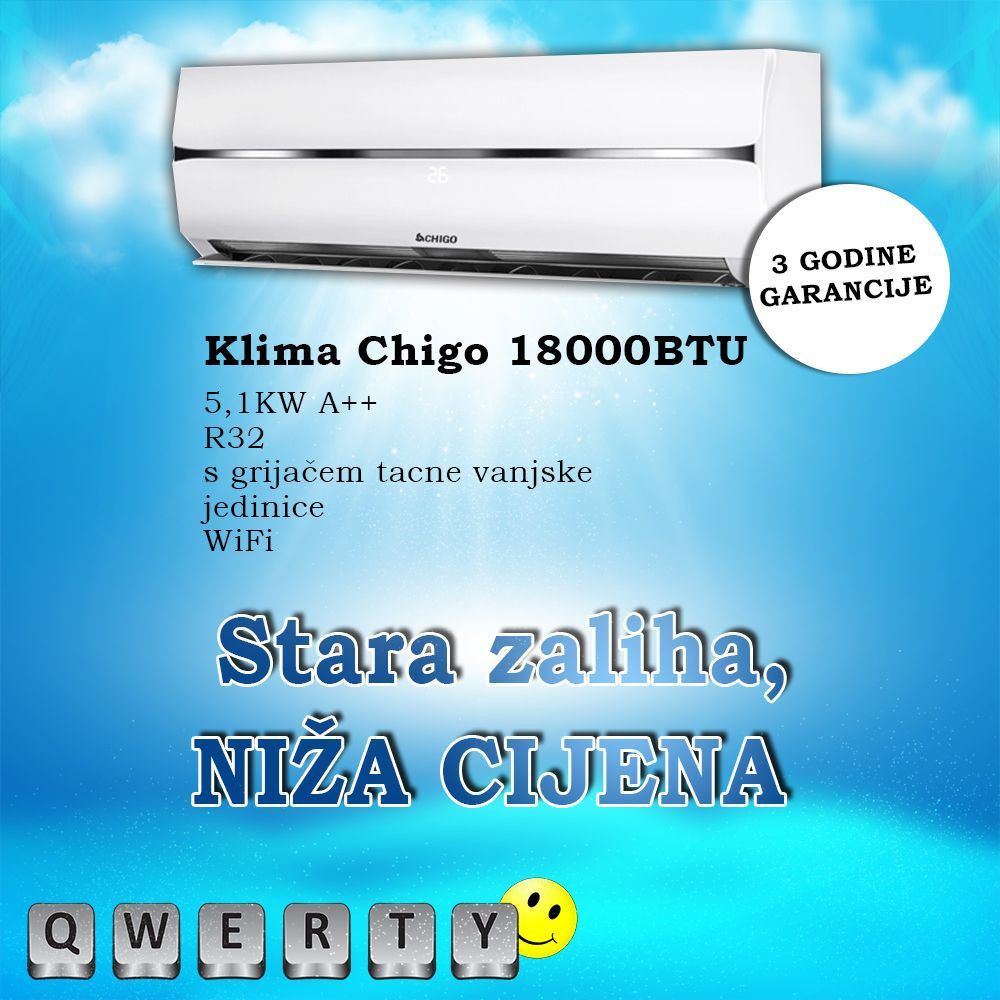 Klima Chigo 1800BTU — fotografija 1