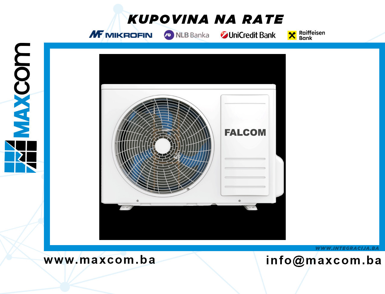 Falcom Klima uređaj, 18000Btu, Cijevi,Inverter, Defrost, WiFi, A — fotografija 1