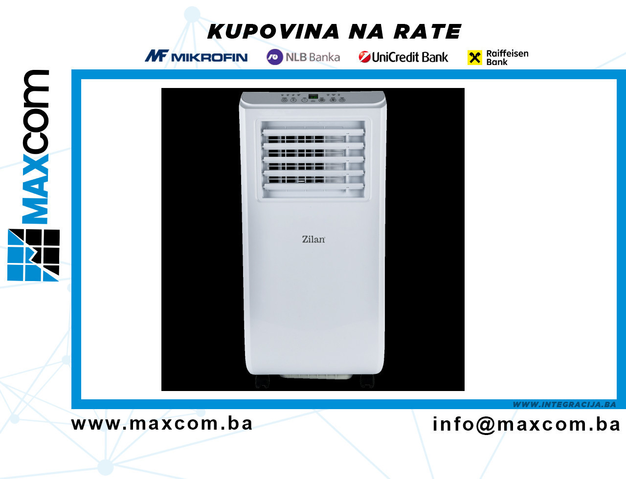 Zilan Prijenosni Mobilni klima uređaj, 3u1, 7000Btu, 750W - ZLN2 — fotografija 1