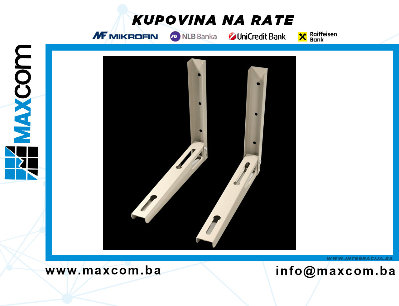 Maclean Nosač klima uređaja, do 100 kg., 450 x 380 mm - MC-621 — fotografija 1